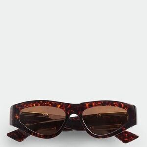 Bottega Veneta Tortoiseshell Brown Cat-Eye Sunglasses